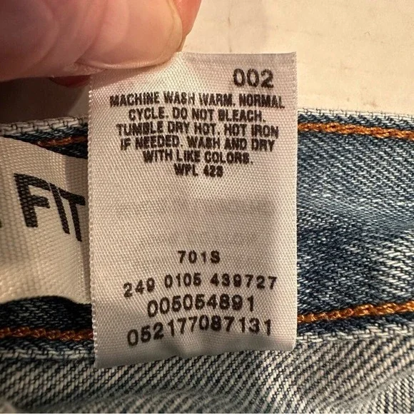 Levi's 505 Regular Fit Denim Jeans Men's 30" x 30" Cotton Straight Leg Vintage - Picture 7 of 7